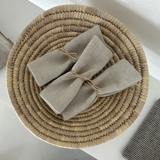Serviette de table en lin Birgitte - Naturelle (42x42cm)
